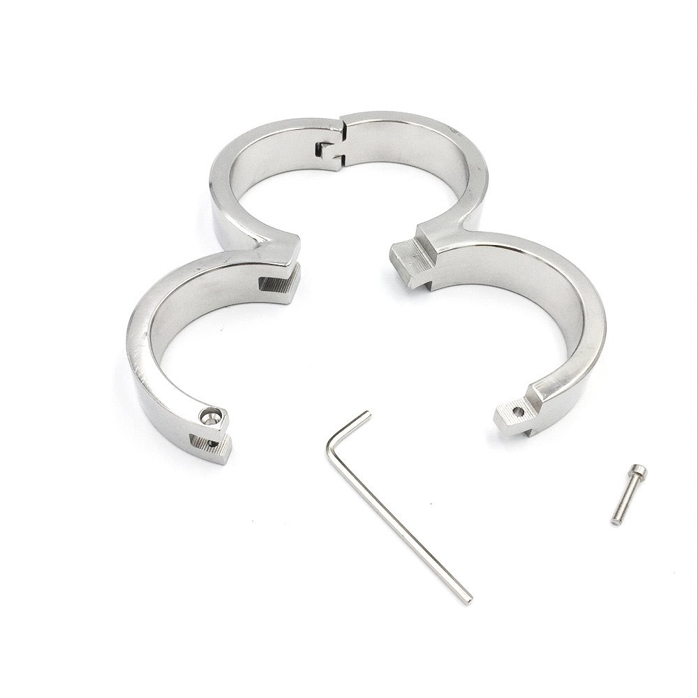 Stainless Steel One-Piece Handcuffs（∞ shape）